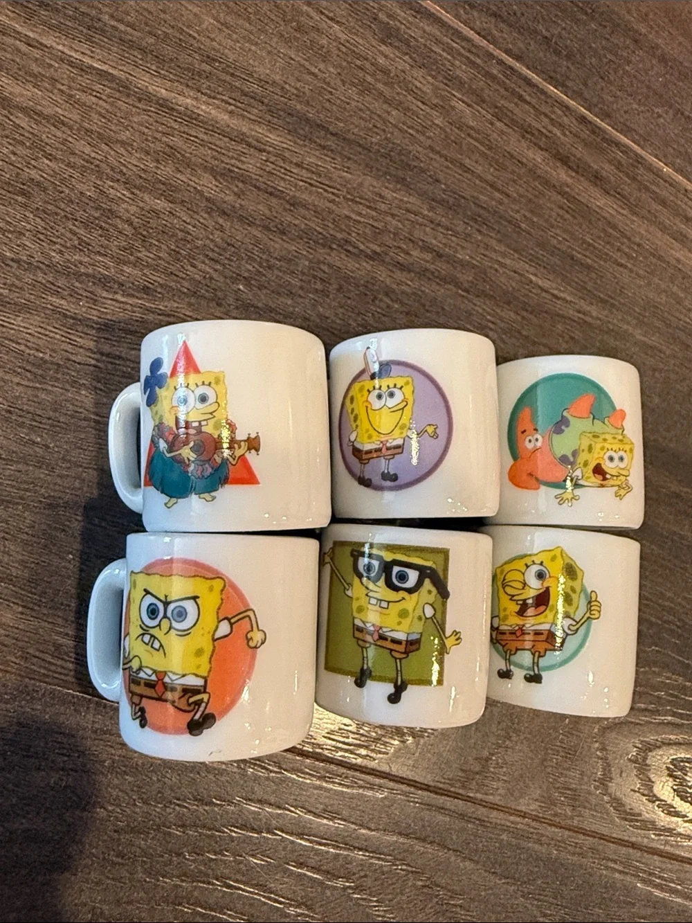 SpongeBob SquarePants White Ceramic mini Glasses - Set of 14 7:21